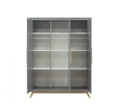 3-Deurskast Fenna - Grey -Babykamers Verkoopwinkel bopita 3 deurskast fenna grey 2
