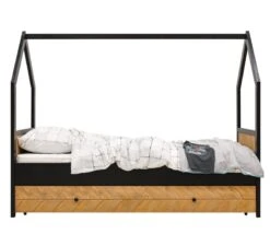 Huisbed Job 90x200 Vintage Honey -Babykamers Verkoopwinkel bopita huisbed job 90x200 vintage honey 3