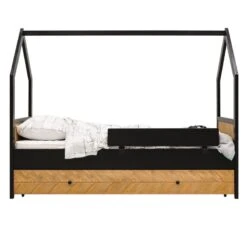 Huisbed Job 90x200 Vintage Honey -Babykamers Verkoopwinkel bopita huisbed job 90x200 vintage honey 4