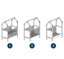 My First House Bedbank 60x120 - Mat Zwart -Babykamers Verkoopwinkel bopita my first house bedbank 60x120 mat zwart 3