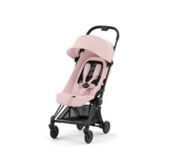 CYBEX Coya Buggy - Matt Black/Peach Pink -Babykamers Verkoopwinkel cybex coya buggy matt black peach pink 2