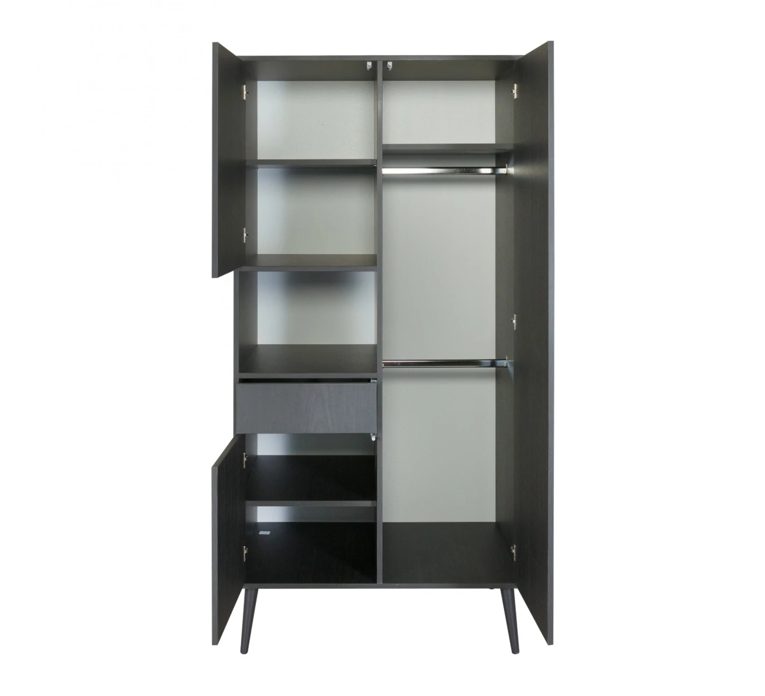 2-Deurskast Cocoon - Eboni 2 2-Deurskast Cocoon - Eboni - Afbeelding 2